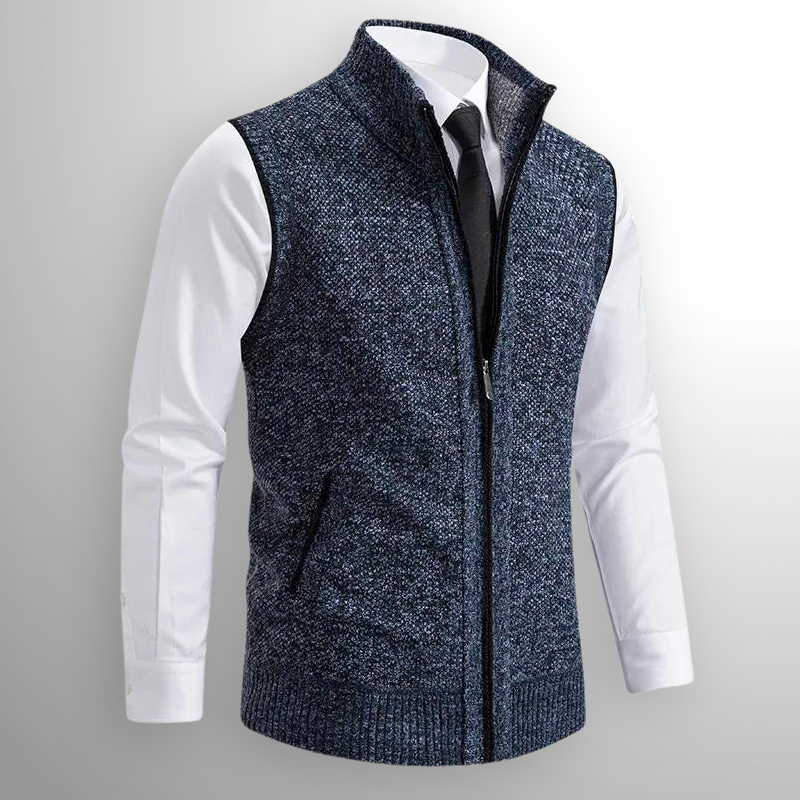 Obertan – Elegant Vest Med Gennemgående Lynlås