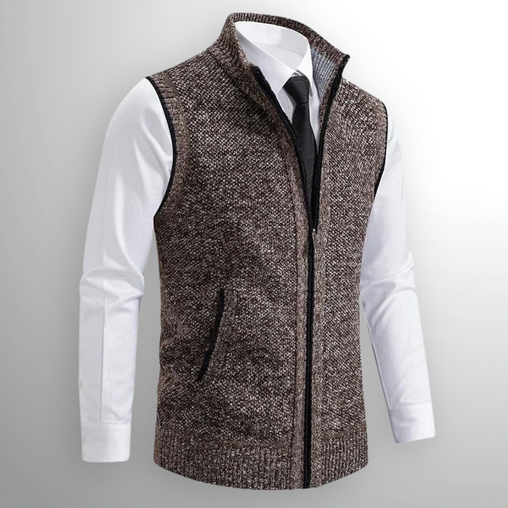 Obertan – Elegant Vest Med Gennemgående Lynlås