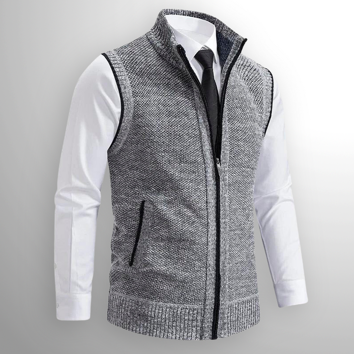 Obertan – Elegant Vest Med Gennemgående Lynlås
