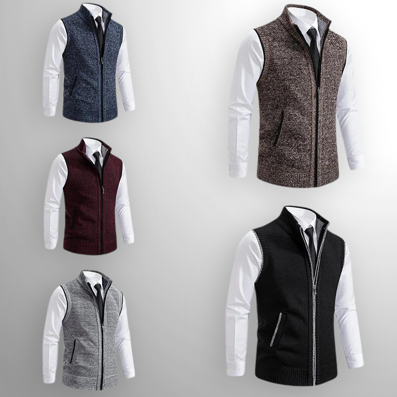 Obertan – Elegant Vest Med Gennemgående Lynlås