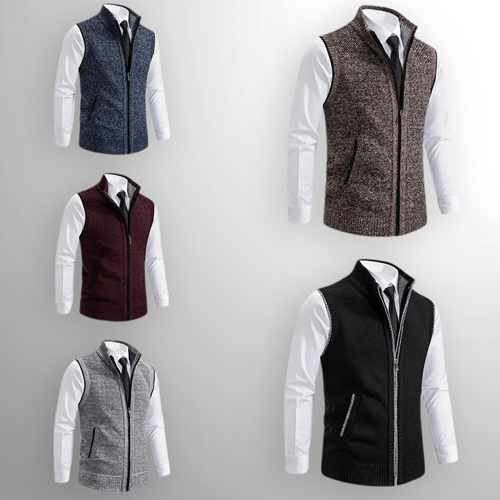 Obertan – Elegant Vest Med Gennemgående Lynlås